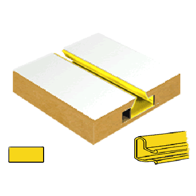 Slatwall Panel YELLOW Plastic | Pvc Inserts (Pack of 12)