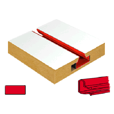 Slatwall Panel RED Plastic | Pvc Inserts (Pack of 12)