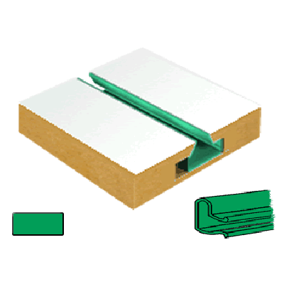Slatwall Panel GREEN Plastic | Pvc Inserts (Pack of 23)