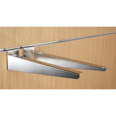 14" inch (35cm) Chrome Slatwall Wood Shelf Brackets (pair)