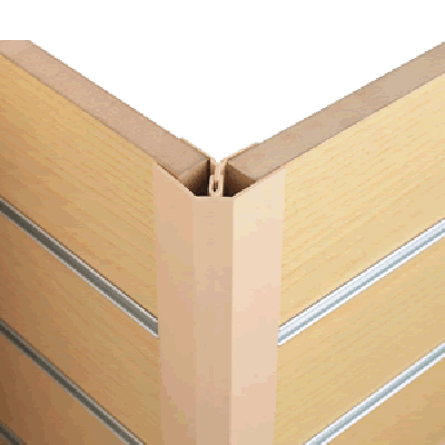 Grey (Dark) Slatwall Profile - 2-Piece Corner Quadrant