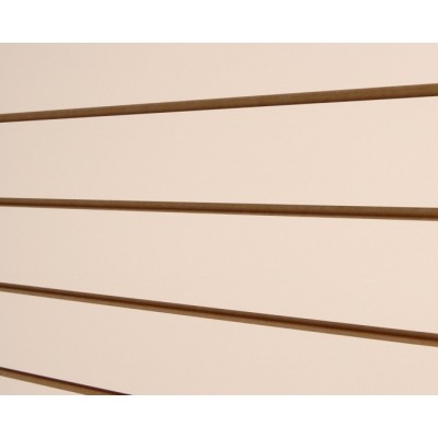 Cream Slatwall Panel 8ft x 4ft (240cm x 120cm)