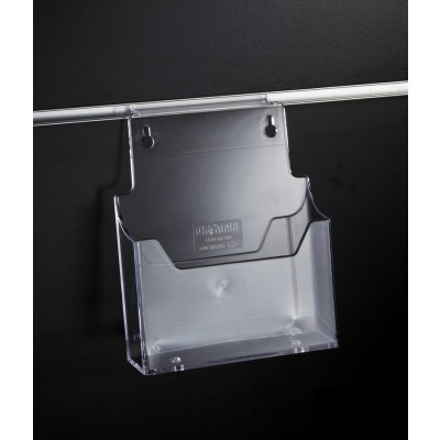 Clear Acrylic Slatwall A5 Leaflet Holder - Angled