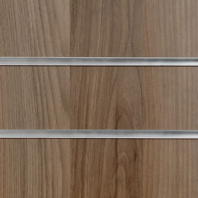 Light Walnut Slatwall Panel 8ft x 4ft (240cm x 120cm)