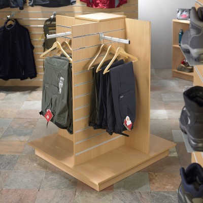 4 Way Slatted Slatwall Gondola - 1m wide