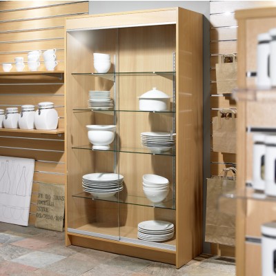 Floor Standing Glass Display Showcase Cabinet - 6ft (1.8m) high