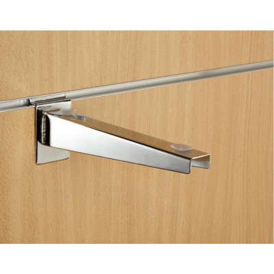 9" inch (23cm) Chrome Slatwall Universal Wood Glass Shelf Bracket