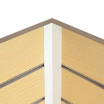 Brown Slatwall Fixed 90 Degree Corner