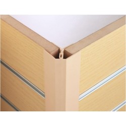 Cream Slatwall 2-Piece Corner Quadrant