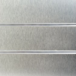 Brushed Aluminium Laminate Slatwall Panel 8ft x 4ft (240cm x 120cm)