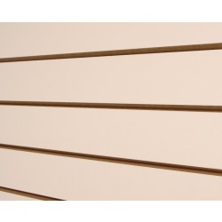 Cream Slatwall Panel 8ft x 4ft (240cm x 120cm)