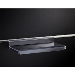 Clear Acrylic Slatwall Flat Shelf with Lip