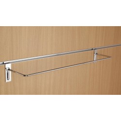 Chrome Slatwall Gift Wrap Hanging Display Rail