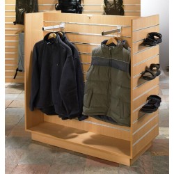 H Shaped Slatted Slatwall Gondola - 1.25m wide