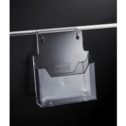 Clear Acrylic Slatwall A5 Leaflet Holder - Angled
