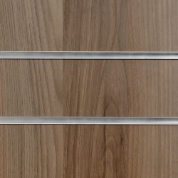 Light Walnut Slatwall Panel 8ft x 4ft (240cm x 120cm)