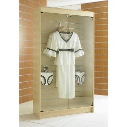 Floor Standing Slatted Slatwall Showcase Cabinet - 6ft (1.8m) high