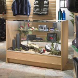 Three Quarter Vision Glass Shop Counter / Retail Display Counter Cabinet - 6ft (180cm) wide