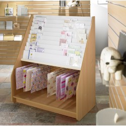 10 Tier Greeting Card Unit with Gift Wrap Display Holder - 1.2m wide