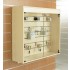 Wall Mounted Slatted Slatwall Showcase Cabinet - 1m wide