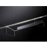 Clear Acrylic Slatwall Shelf with Supports and Lip - 150mm Deep