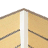 Cream Slatwall Fixed 90 Degree Corner